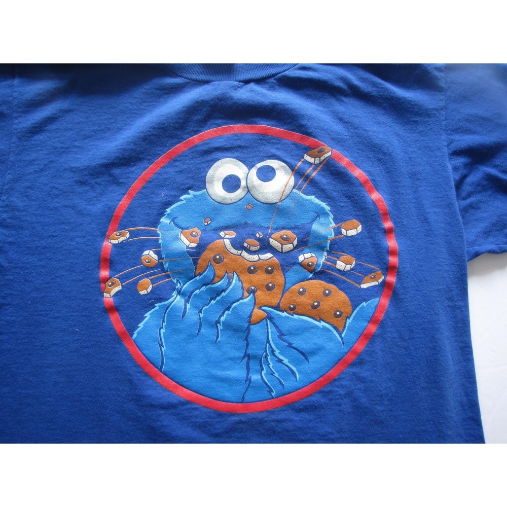 Vintage Changes Shirt Mens Large Blue Cookie Monster Graphic Tee Single Stitch